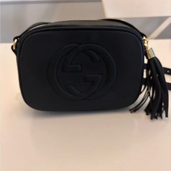 Black Textured Leather Bag - Picture 4 of 6